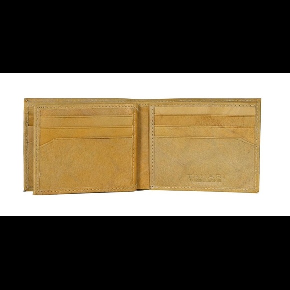 Men’s Leather Antique Bi-fold wallet - Picture 4 of 6